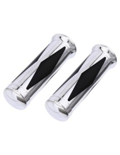 Grips 7/8 long 140mm Diamond 625 Black/Chrome.